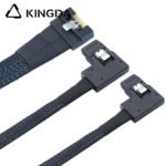 Fully enclosed anti-slip insertion anti-tilt insertion Slim SAS SFF 8654 8I (74P) to dual left turn SFF 8087 High speed data Connection Cable - Image 3
