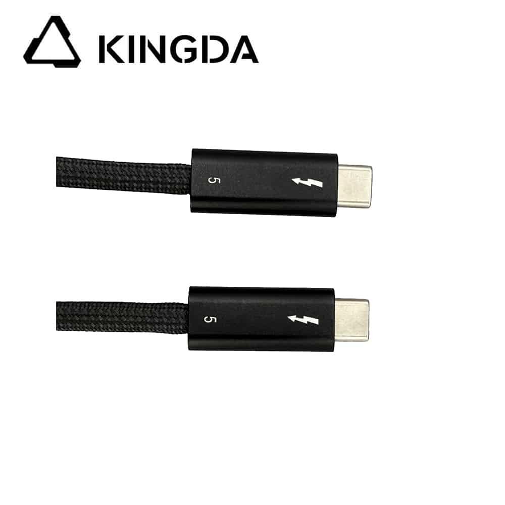 Coaxial-Thunderbole-5-cable.jpg 240W 120 G coaxial Thunderbolt 5 cable 240W 80 G coaxial Thunderbolt 5 Data Transfer aluminum case Cable 16K@60Hz resolution - Image 1