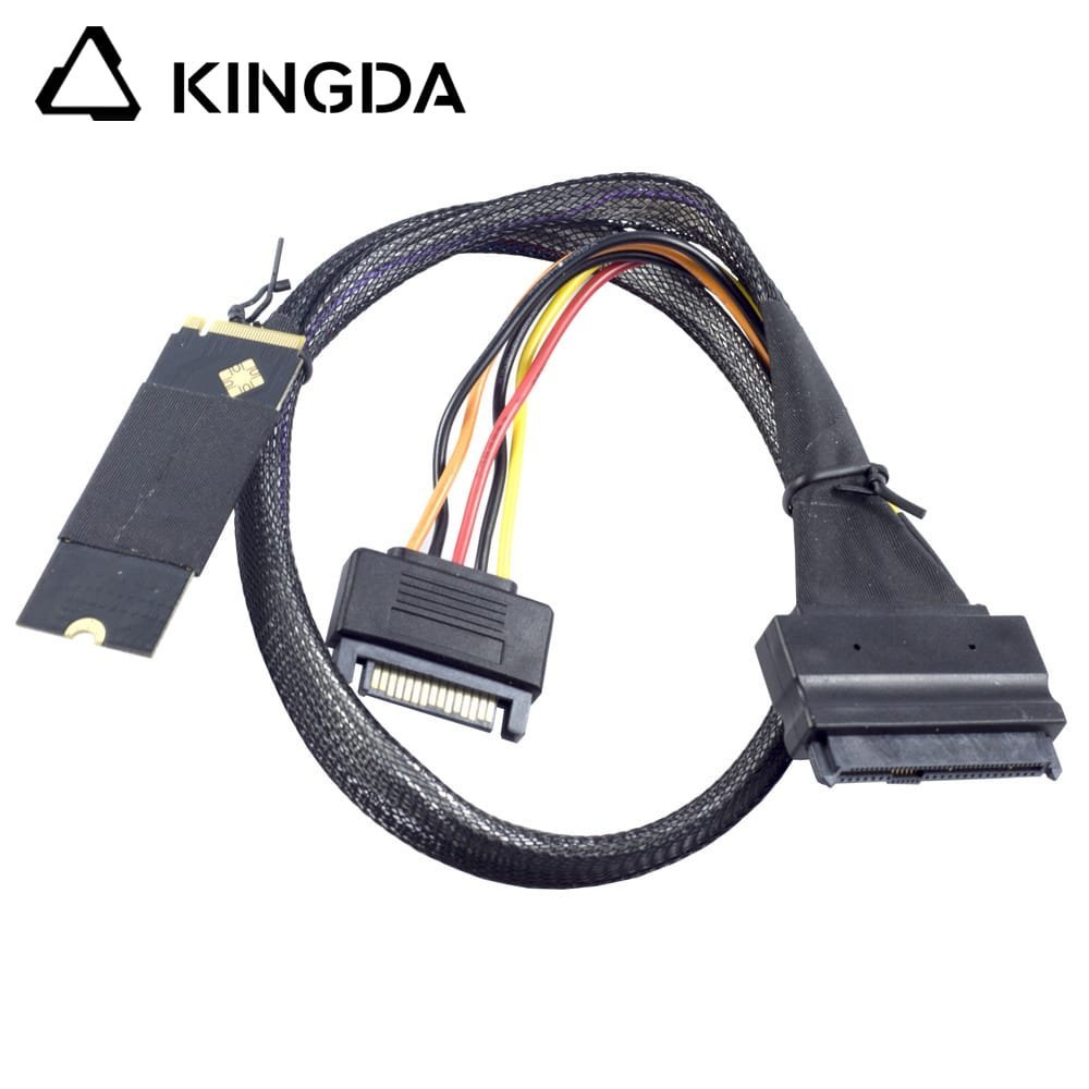 M.2-M-Key-SFF-8643-to-SATA-15P-4.jpg M.2 M-Key SFF-8643 to U.2 SFF-8639 with SATA 15P Connection Cable - Image 1