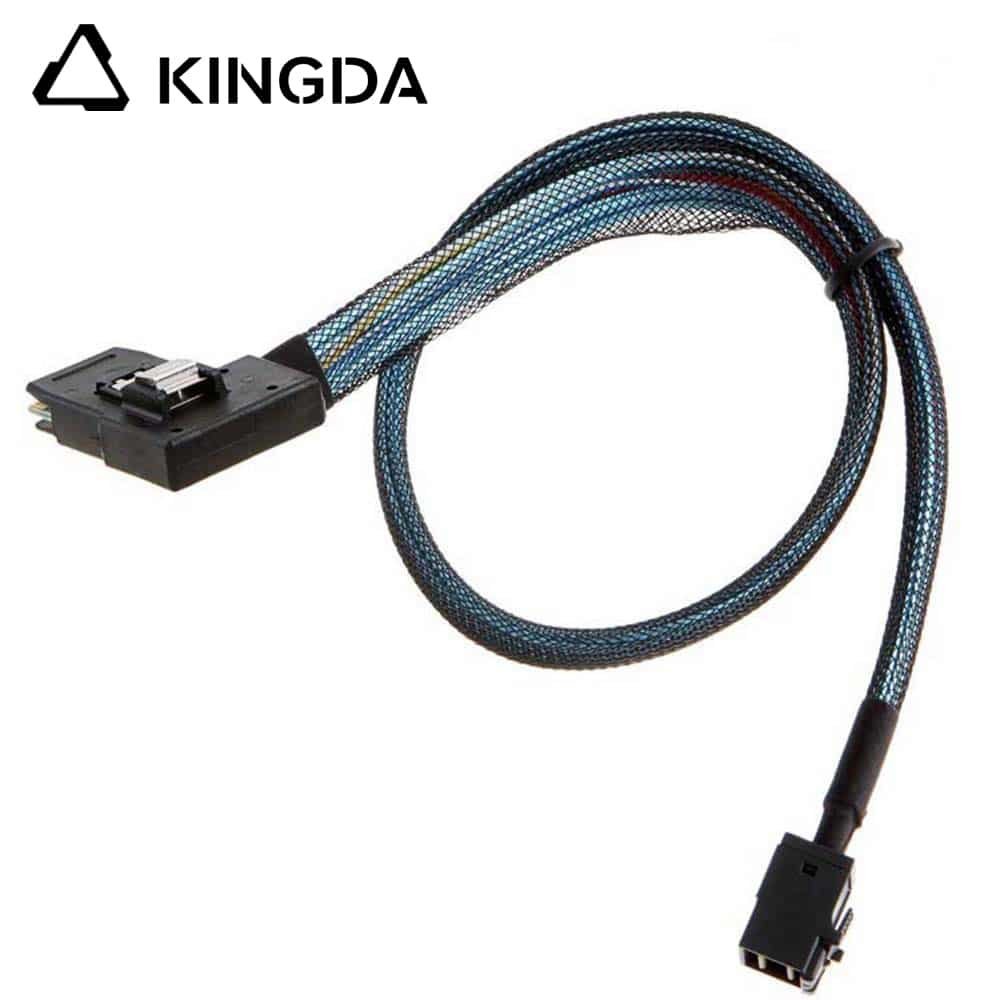 MINI-SAS-8643-to-right-turn-sff-8087.jpg Mini SAS HD SFF-8643 to right turn right bend SFF 8087 High Speed Server Internal Connection cable - Image 1