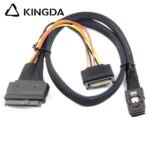 MINI SAS SFF-8087 to U.2 SFF-8639 Female with SATA 15P Power Male Server Connection Cable - Image 2
