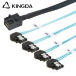 Mini SAS HD SFF-8643 to 4X left turn left bend SATA 7P High Speed Server Internal Connection cable - Image 6
