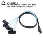 PCIE Oculink SFF 8611 4I To 4X SFF 8482 2-in-1 High-Speed Connection cables