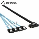 Right bend 90 degree Mini SAS HD SFF-8087 to 4X straight  SATA High Speed Server Internal Connection Wire Harness
