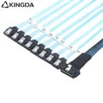 Low profile Slim SAS SFF 8654 8I (74P) to 8 SATA 7P female High speed data Connection Cable - Image 5