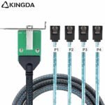 PCIE MINI SAS SFF-8644 36P female receptacle to 4X SATA 7P server Connection Cable - Image 4