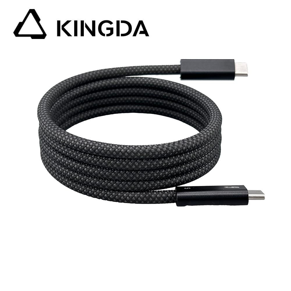 Thunderbole-5-aluminum-case-Magnetic-cable.jpg 240W 120 G coaxial Thunderbolt 5 Magnetic cable 240W 80 G coaxial Thunderbolt 5 Data Transfer aluminum case Magnetic Cable 16K@60Hz resolution - Image 1
