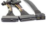 Mini SAS HD dual SFF-8643 to 2X SFF 8639 U.2 with Sata 15p High Speed Server Internal Connection cable - Image 4