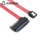 SATA 7P female with spring to SFF 8482 SAS 29 with SATA 15P red SSD high-speed connection cables - Image 2