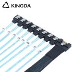 Fully enclosed anti-slip insertion anti-tilt insertion Slim SAS SFF 8654 8I (74P) to 8 SATA 7P female High speed Data Connection Cable