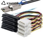 PCIE MINI SAS SFF-8088 26P to 4X SFF-8482 with Power Male Server Connection Cable - Image 4