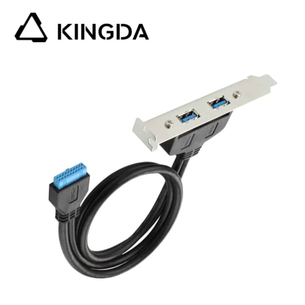 usb3.1-panel-maount-cable.jpg 10G Usb 3.0 Panel Mount Dual Port To 20 Pin Motherboard Header Cable dual port usb 3.0 female to 20Pin cable - Image 1